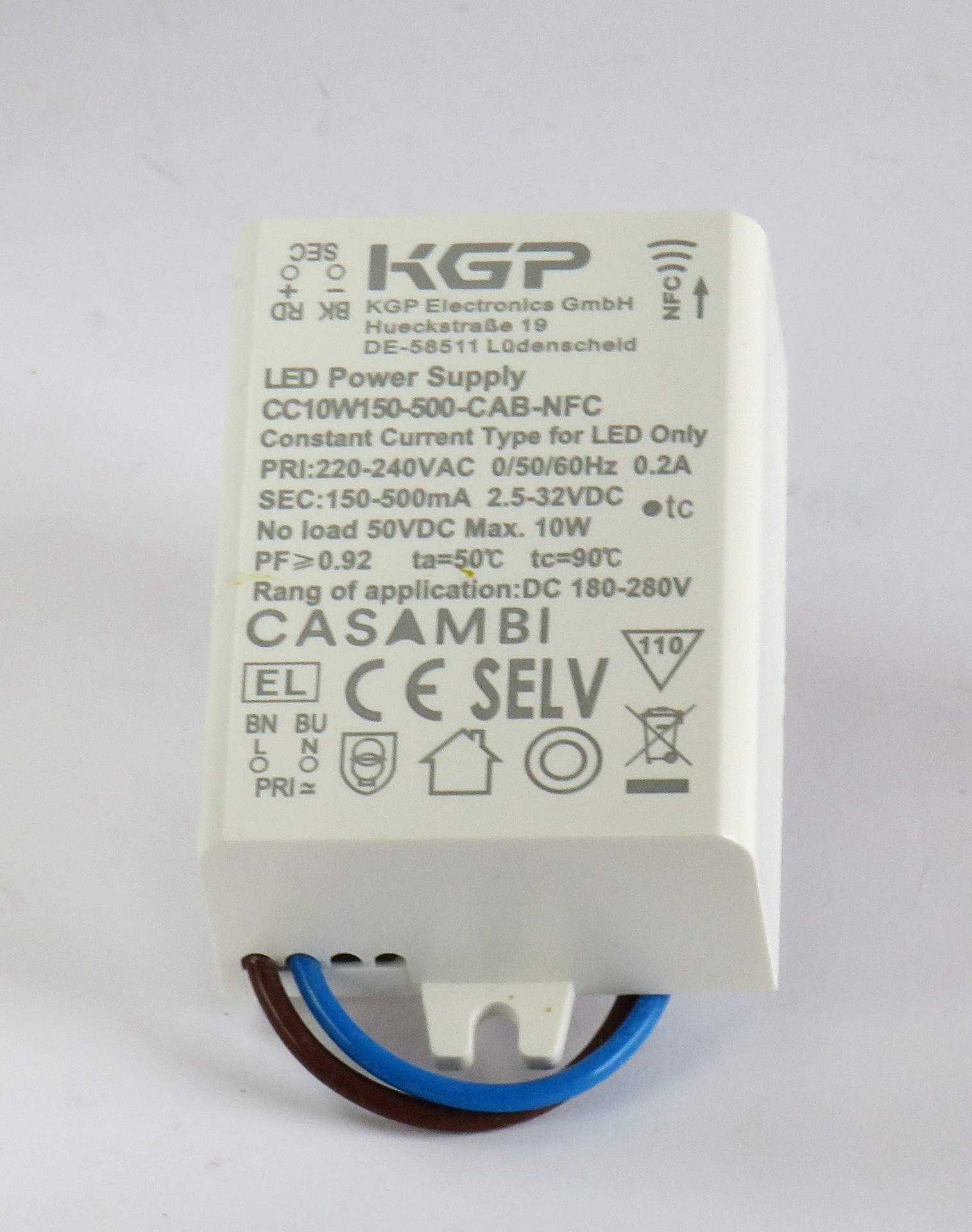KGP CC driver 10W/150-500mA 